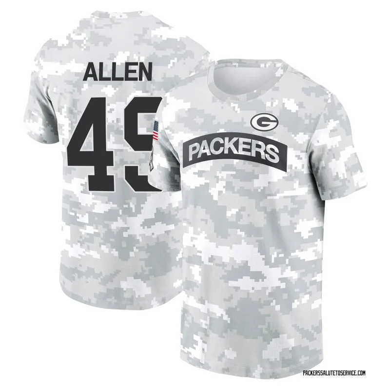 Men's Austin Allen Green Bay Packers Camo Arctic 2024 Salute to Service Performance T-Shirt