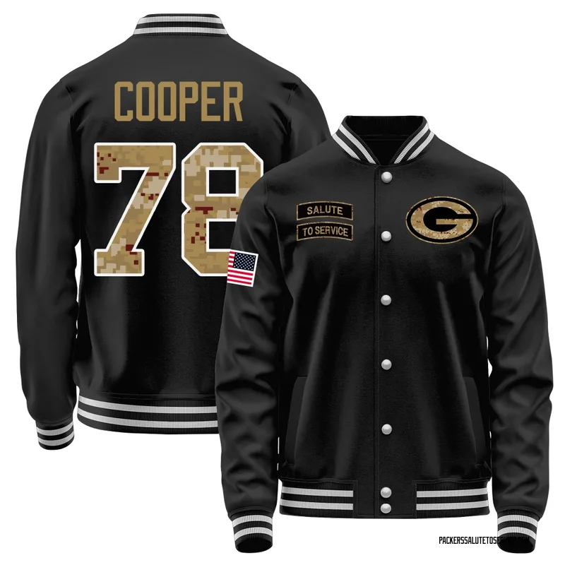 Men's Dalton Cooper Green Bay Packers Black Salute to Service Sideline Performance Jacket