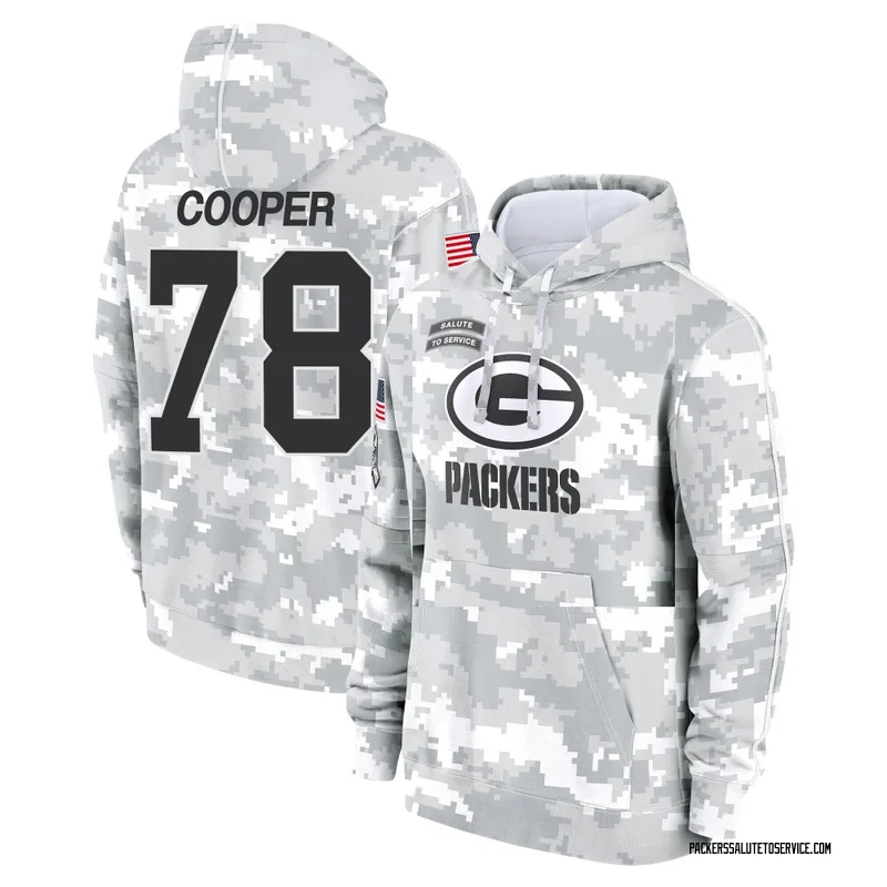 Men's Dalton Cooper Green Bay Packers Camo Arctic 2024 Salute to Service Club Fleece Pullover Hoodie
