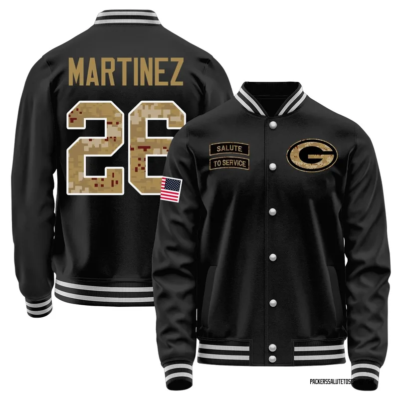 Men's Damien Martinez Green Bay Packers Black Salute to Service Sideline Performance Jacket