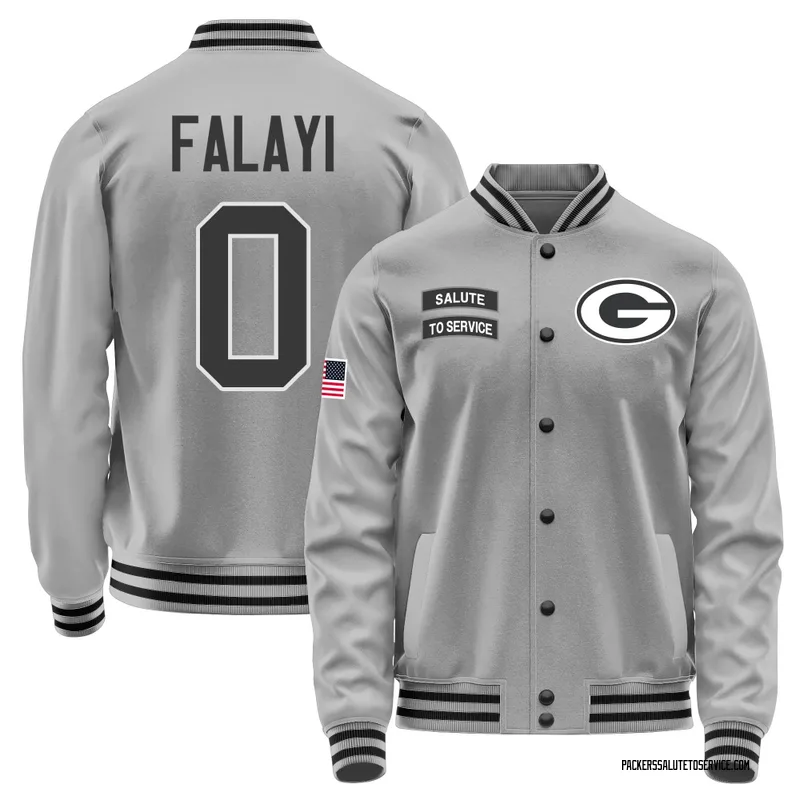 Men's Eni Falayi Green Bay Packers Gray Salute to Service Performance Jacket