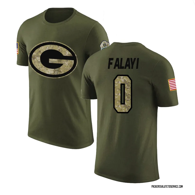 Men's Eni Falayi Green Bay Packers Legend Olive Salute to Service T-Shirt