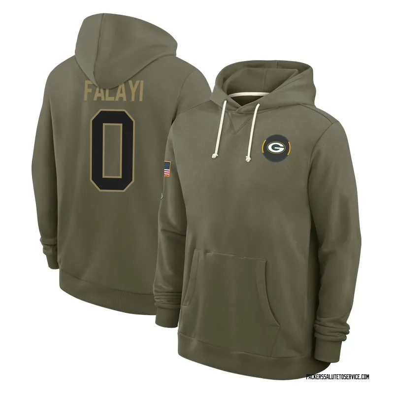 Men's Eni Falayi Green Bay Packers Olive 2025 Salute to Service Hoodie