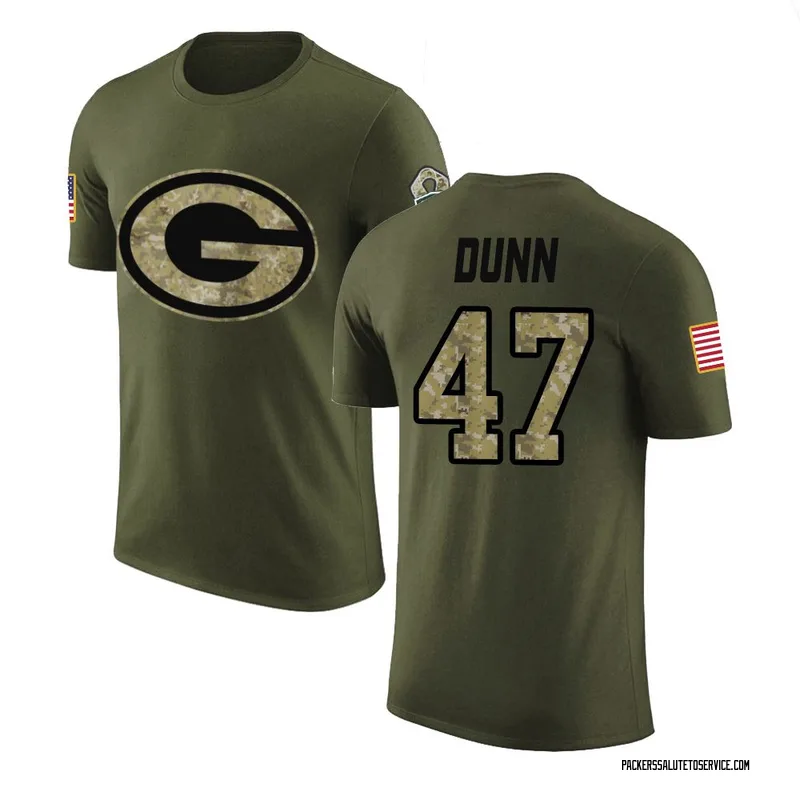 Men's Isaiah Dunn Green Bay Packers Legend Olive Salute to Service T-Shirt