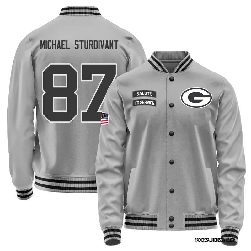 Men's J. Michael Sturdivant Green Bay Packers Gray Salute to Service Performance Jacket