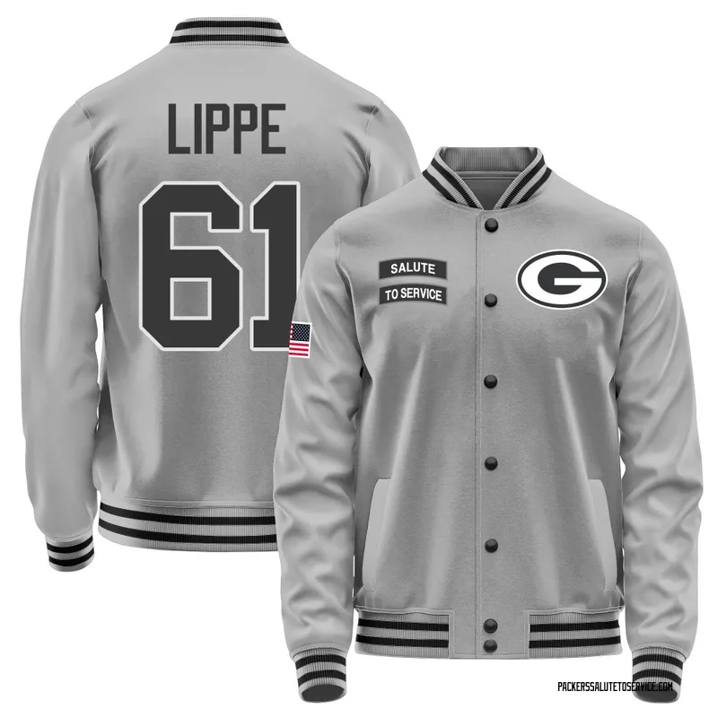 Men's J.J. Lippe Green Bay Packers Gray Salute to Service Performance Jacket