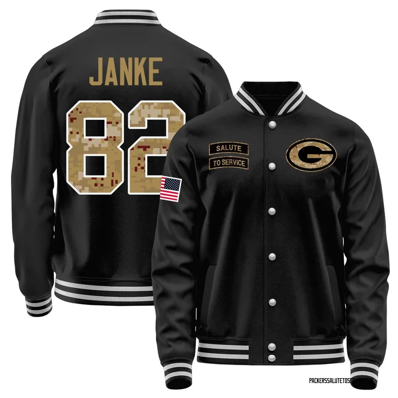 Men's Jadon Janke Green Bay Packers Black Salute to Service Sideline Performance Jacket