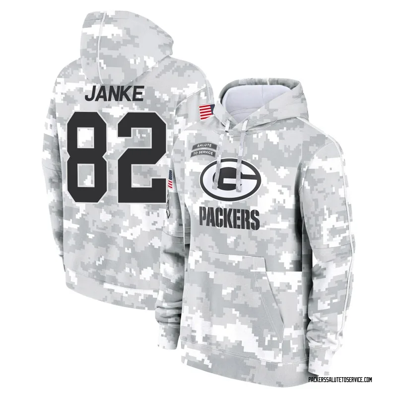 Men's Jadon Janke Green Bay Packers Camo Arctic 2024 Salute to Service Club Fleece Pullover Hoodie