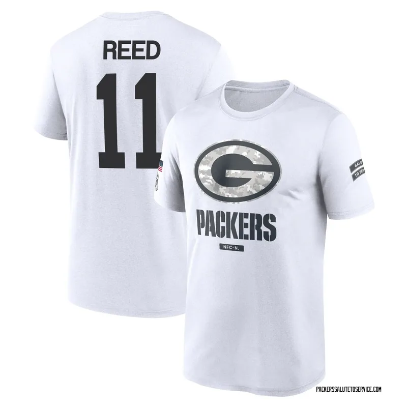 Men's Jayden Reed Green Bay Packers Legend White 2024 Salute to Service Performance T-Shirt