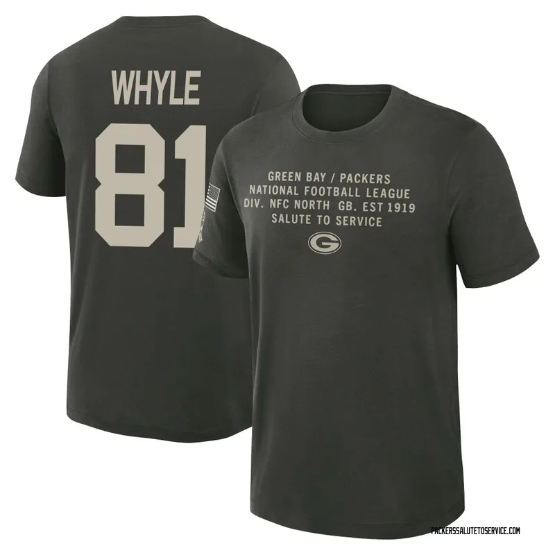 Men's Josh Whyle Green Bay Packers Green Forest/ 2025 Salute to Service Sideline Slub T-Shirt