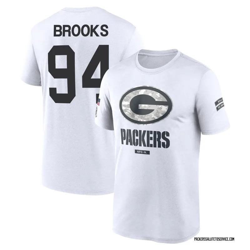 Men's Karl Brooks Green Bay Packers Legend White 2024 Salute to Service Performance T-Shirt