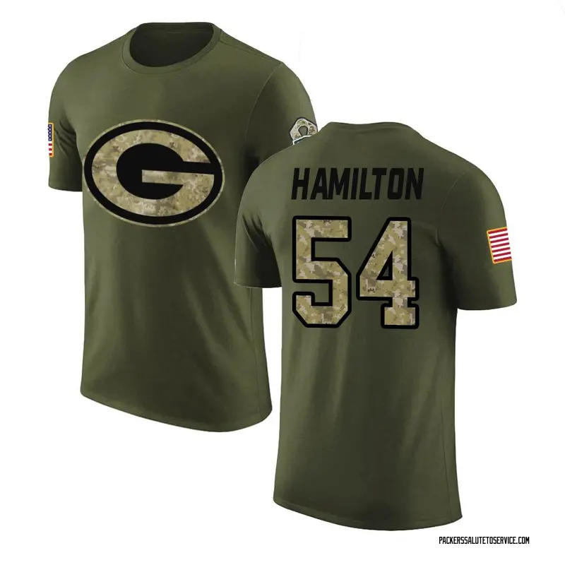 Men's LaDarius Hamilton Green Bay Packers Legend Olive Salute to Service T-Shirt