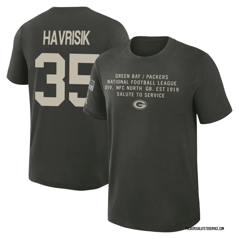 Men's Lucas Havrisik Green Bay Packers Green Forest/ 2025 Salute to Service Sideline Slub T-Shirt