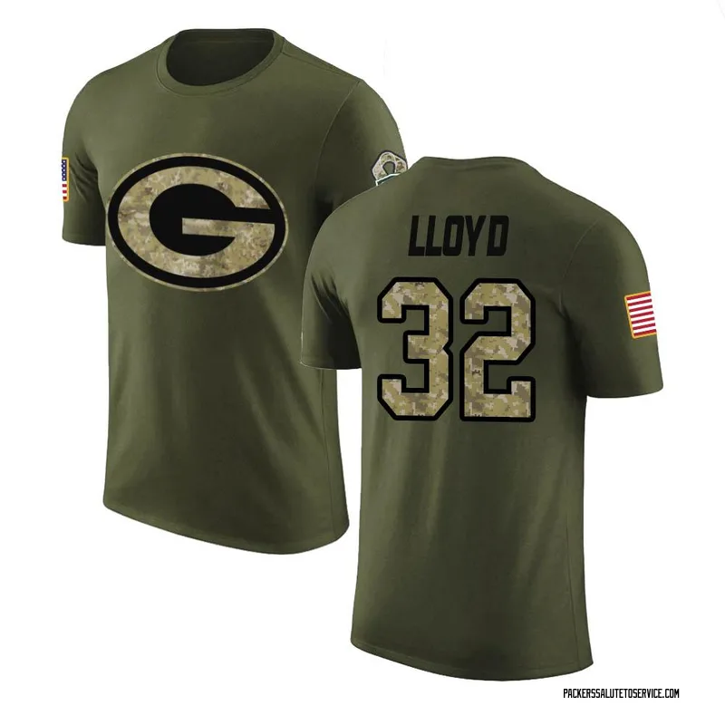 Men's MarShawn Lloyd Green Bay Packers Legend Olive Salute to Service T-Shirt