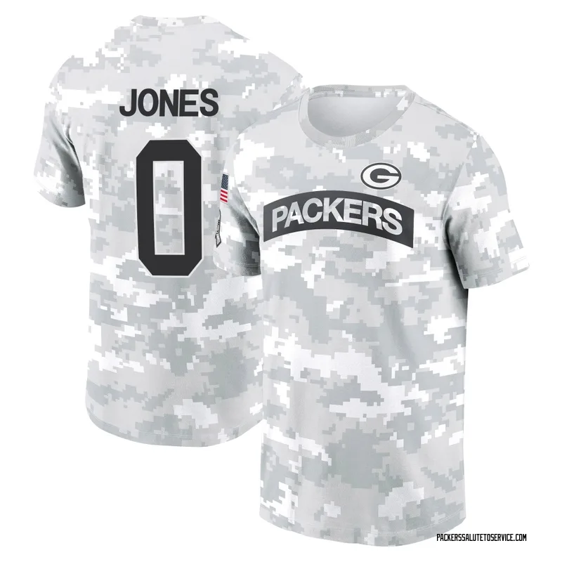 Men's Marlon Jones Green Bay Packers Camo Arctic 2024 Salute to Service Performance T-Shirt