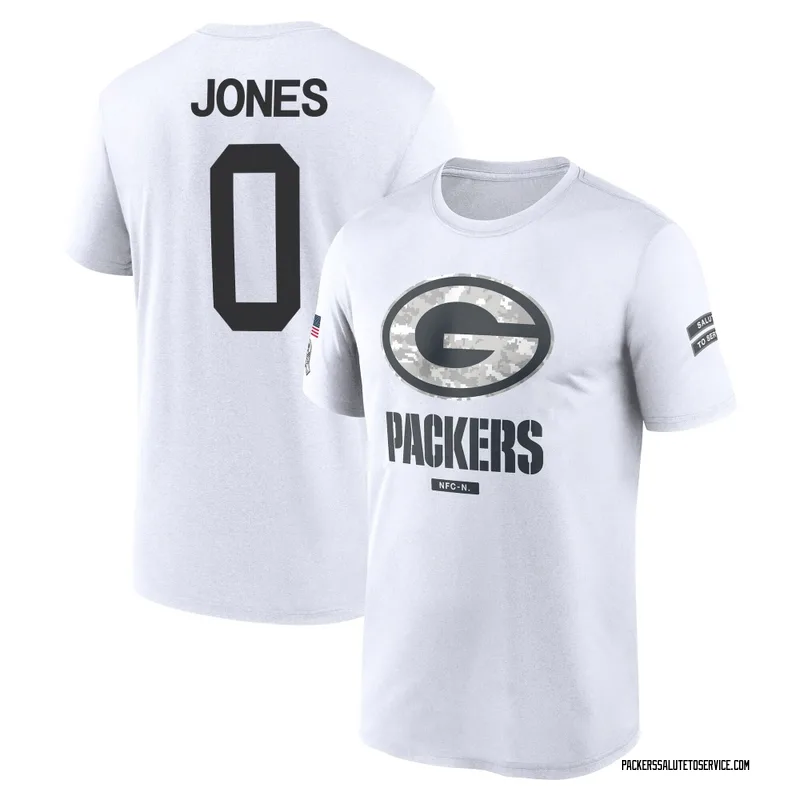 Men's Marlon Jones Green Bay Packers Legend White 2024 Salute to Service Performance T-Shirt