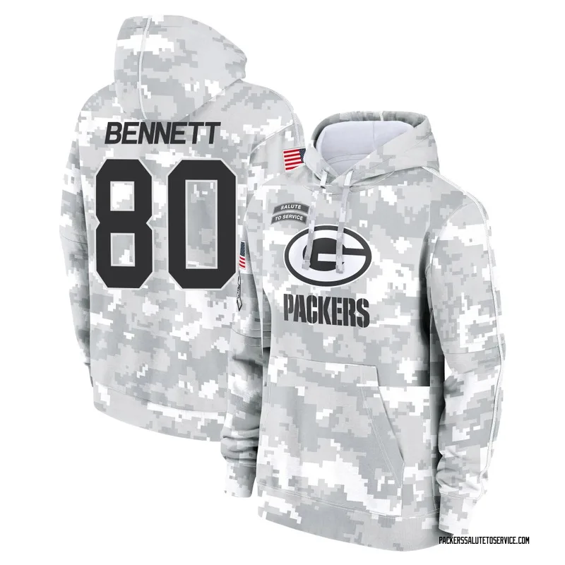 Men's Martellus Bennett Green Bay Packers Camo Arctic 2024 Salute to Service Club Fleece Pullover Hoodie
