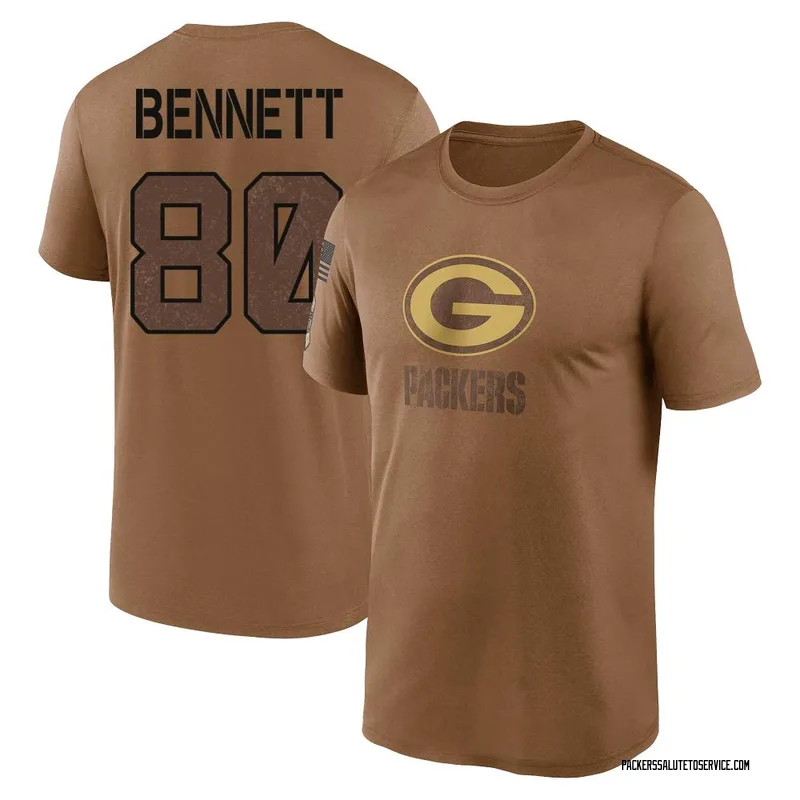 Men's Martellus Bennett Green Bay Packers Legend Brown 2023 Salute To Service Performance T-Shirt