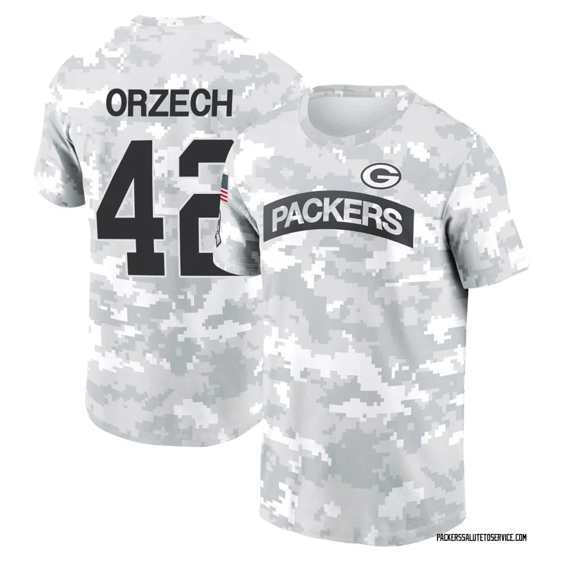 Men's Matt Orzech Green Bay Packers Camo Arctic 2024 Salute to Service Performance T-Shirt