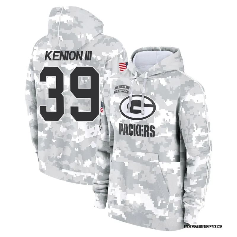 Men's Murvin Kenion III Green Bay Packers Camo Arctic 2024 Salute to Service Club Fleece Pullover Hoodie