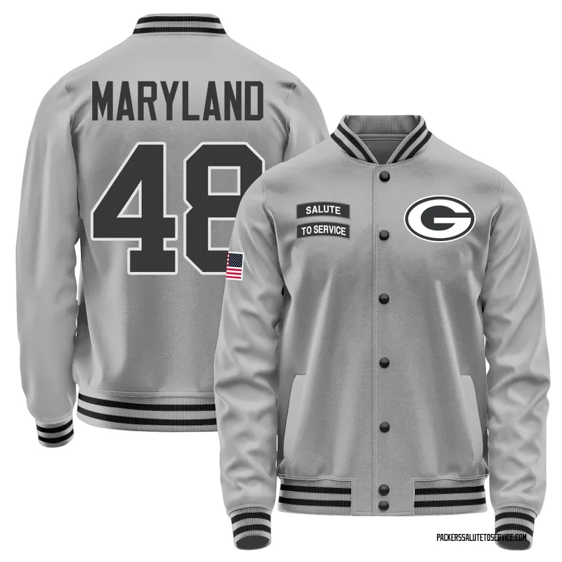 Men's RJ Maryland Green Bay Packers Gray Salute to Service Performance Jacket