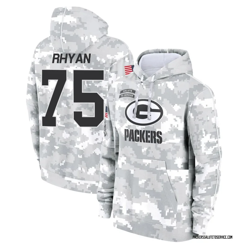 Men's Sean Rhyan Green Bay Packers Camo Arctic 2024 Salute to Service Club Fleece Pullover Hoodie