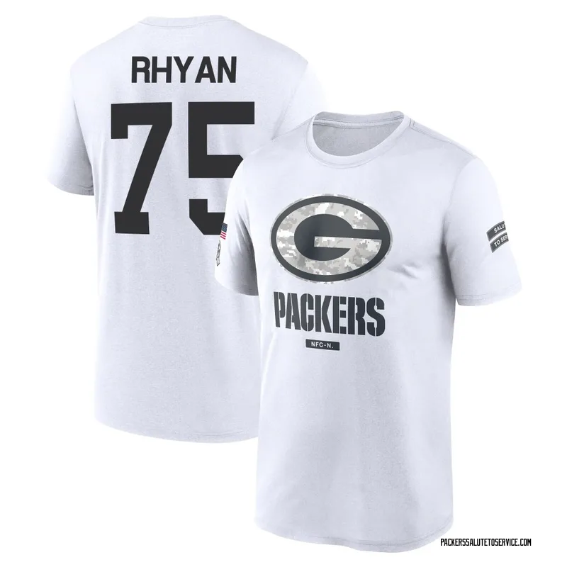 Men's Sean Rhyan Green Bay Packers Legend White 2024 Salute to Service Performance T-Shirt