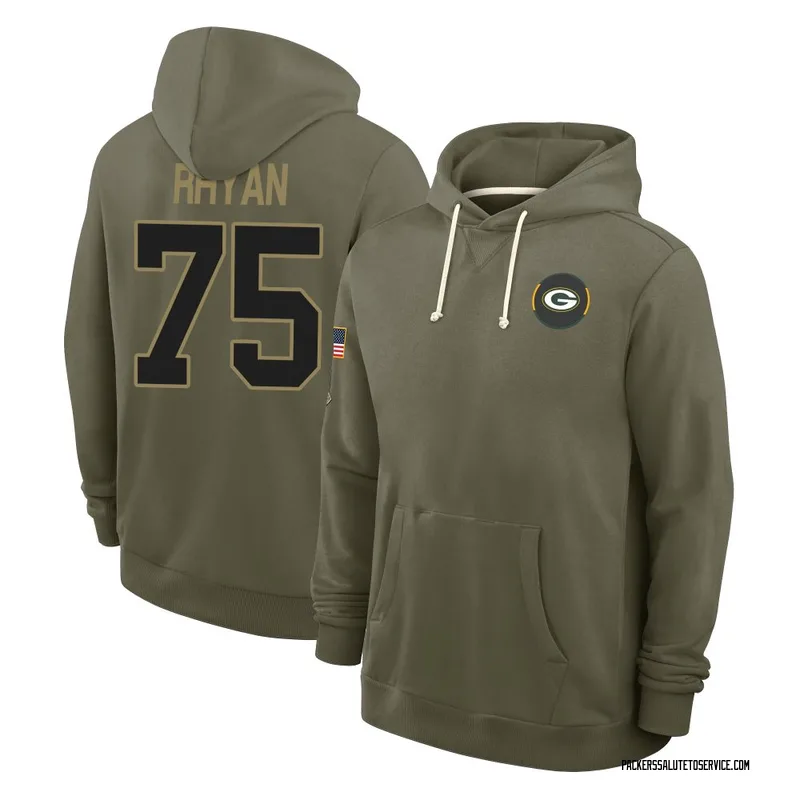 Men's Sean Rhyan Green Bay Packers Olive 2025 Salute to Service Hoodie