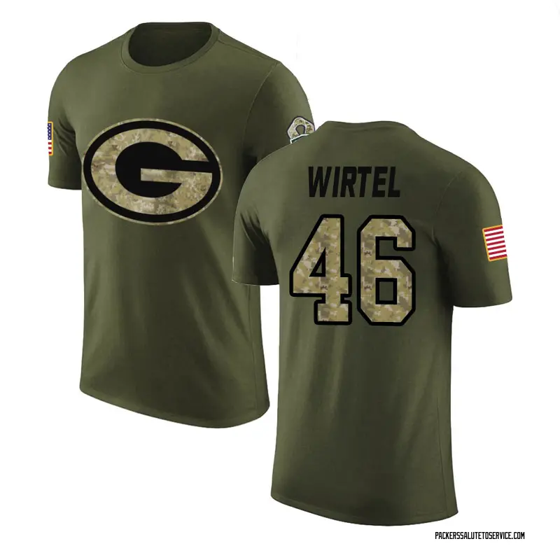 Men's Steven Wirtel Green Bay Packers Legend Olive Salute to Service T-Shirt