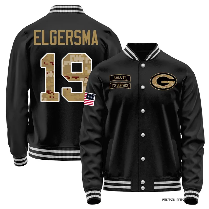Men's Taylor Elgersma Green Bay Packers Black Salute to Service Sideline Performance Jacket