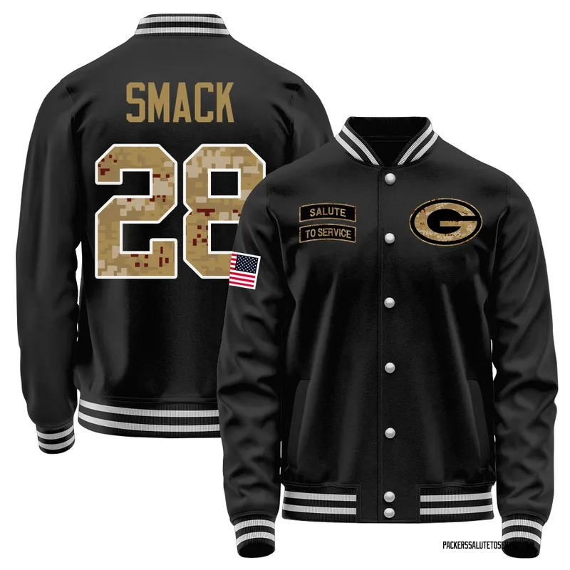 Men's Trey Smack Green Bay Packers Black Salute to Service Sideline Performance Jacket