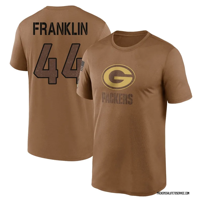 Men's Zaire Franklin Green Bay Packers Legend Brown 2023 Salute To Service Performance T-Shirt
