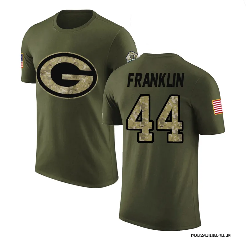 Men's Zaire Franklin Green Bay Packers Legend Olive Salute to Service T-Shirt