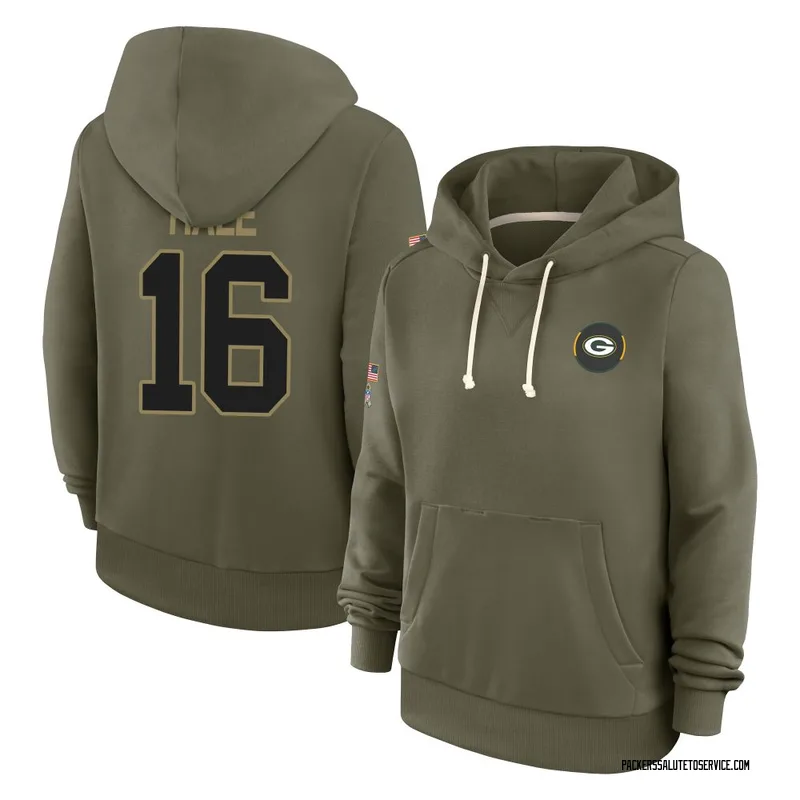 Women's Alex Hale Green Bay Packers Olive 2025 Salute to Service Hoodie