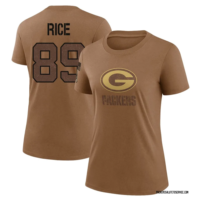 Women's Brenden Rice Green Bay Packers Legend Brown 2023 Salute To Service Performance T-Shirt