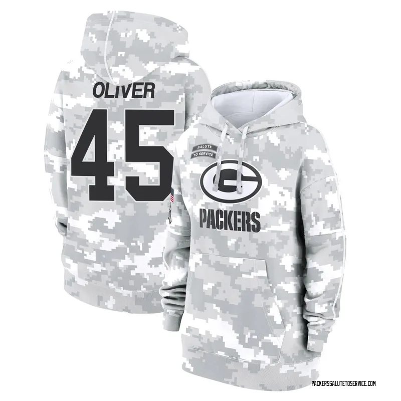 Women's Collin Oliver Green Bay Packers Camo Arctic 2024 Salute to Service Club Fleece Pullover Hoodie