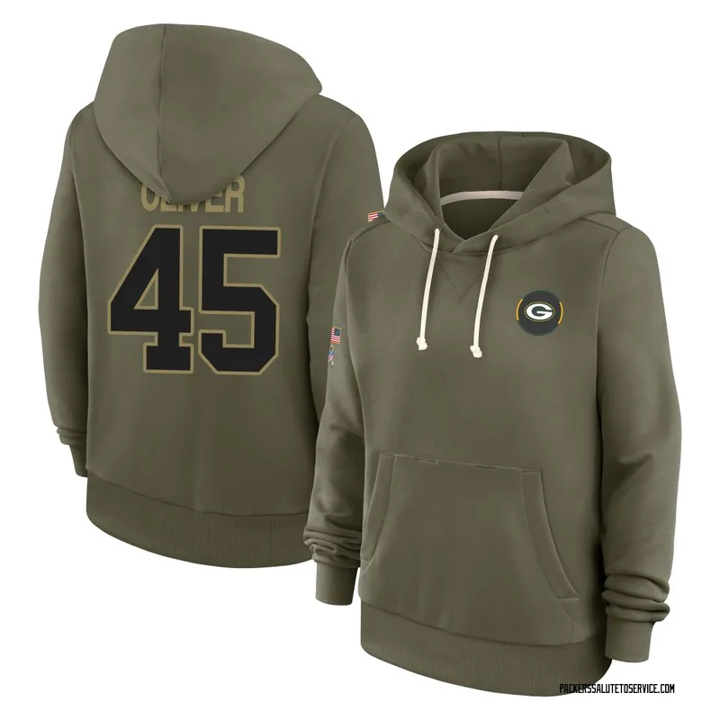 Women's Collin Oliver Green Bay Packers Olive 2025 Salute to Service Hoodie