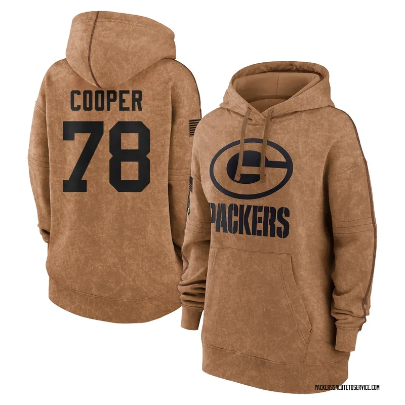 Women's Dalton Cooper Green Bay Packers Brown 2023 Salute To Service Pullover Hoodie