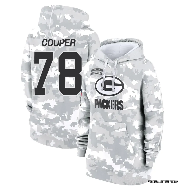 Women's Dalton Cooper Green Bay Packers Camo Arctic 2024 Salute to Service Club Fleece Pullover Hoodie