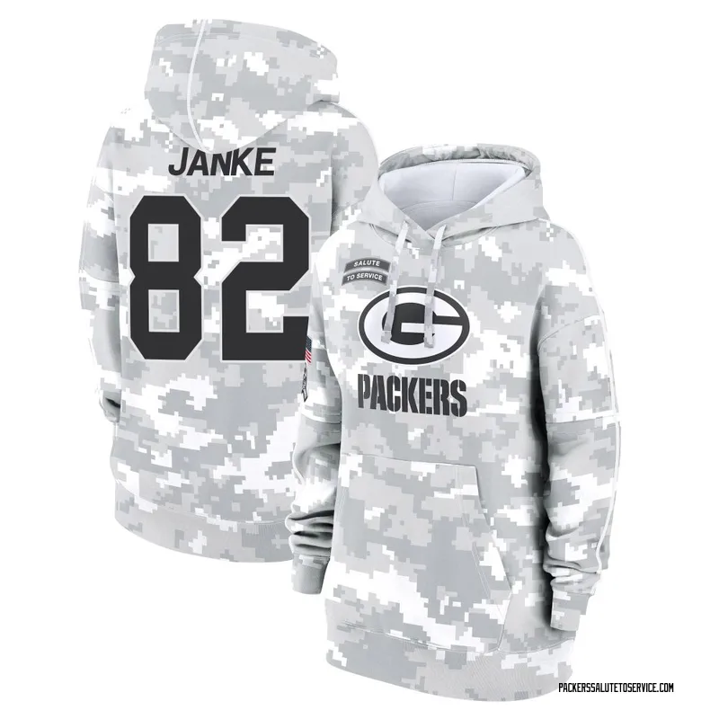Women's Jadon Janke Green Bay Packers Camo Arctic 2024 Salute to Service Club Fleece Pullover Hoodie