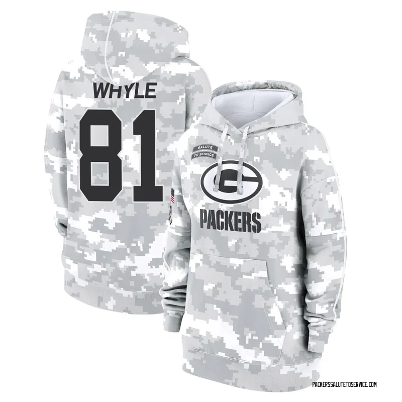 Women's Josh Whyle Green Bay Packers Camo Arctic 2024 Salute to Service Club Fleece Pullover Hoodie