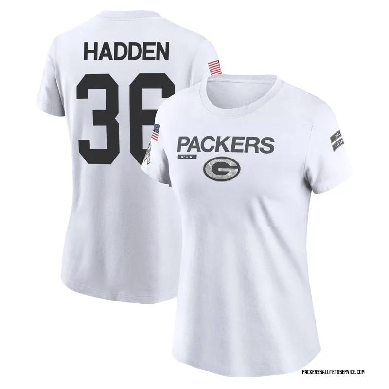 Women's Kamal Hadden Green Bay Packers Legend White 2024 Salute to Service Performance T-Shirt