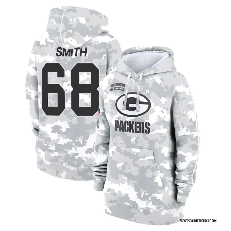 Women's Lecitus Smith Green Bay Packers Camo Arctic 2024 Salute to Service Club Fleece Pullover Hoodie