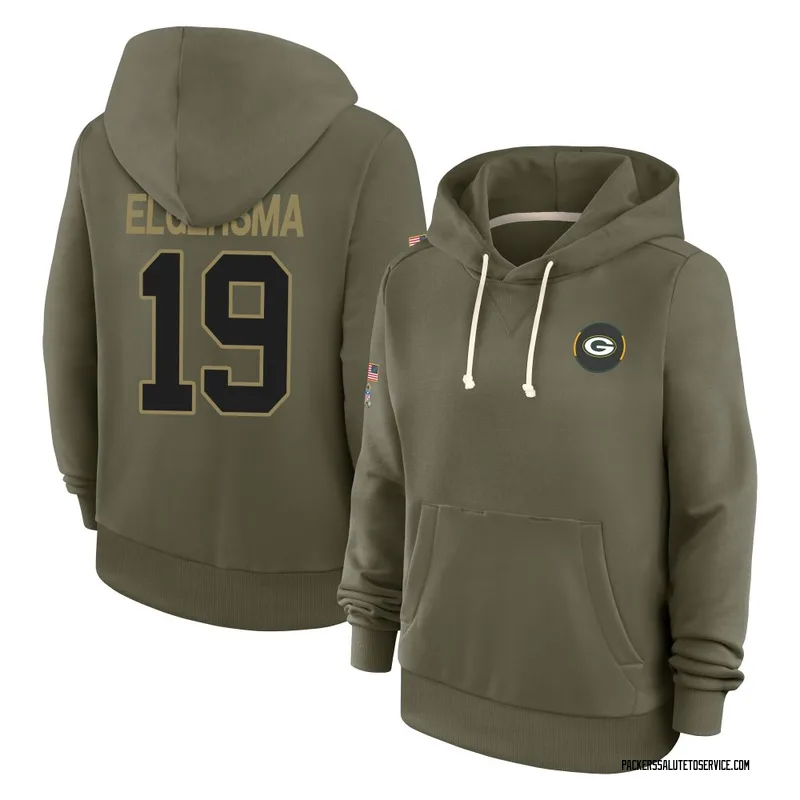Women's Taylor Elgersma Green Bay Packers Olive 2025 Salute to Service Hoodie