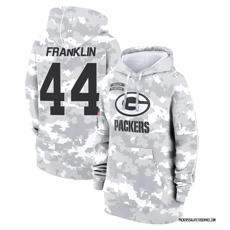 Women's Zaire Franklin Green Bay Packers Camo Arctic 2024 Salute to Service Club Fleece Pullover Hoodie