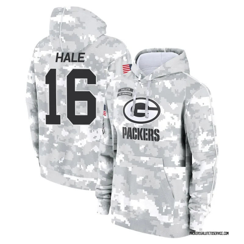 Youth Alex Hale Green Bay Packers Camo Arctic 2024 Salute to Service Club Fleece Pullover Hoodie
