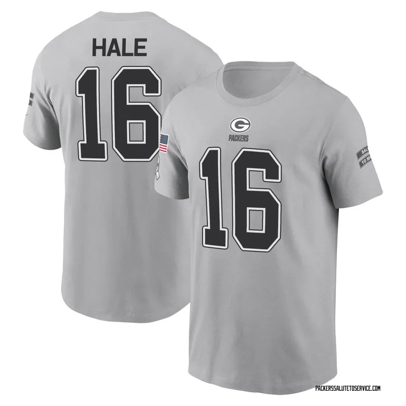 Youth Alex Hale Green Bay Packers Gray 2024 Salute to Service Name & Number T-Shirt