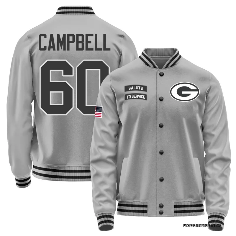Youth Anthony Campbell Green Bay Packers Gray Salute to Service Performance Jacket