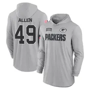 Youth Austin Allen Green Bay Packers Gray 2024 Salute to Service Lightweight Performance Long Sleeve Hooded T-Shirt