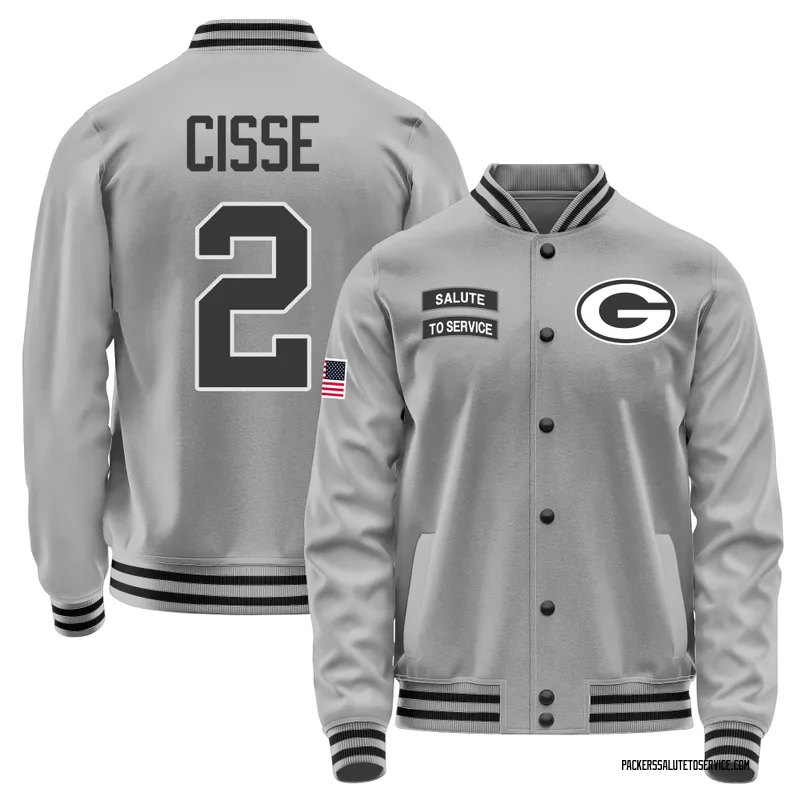 Youth Brandon Cisse Green Bay Packers Gray Salute to Service Performance Jacket